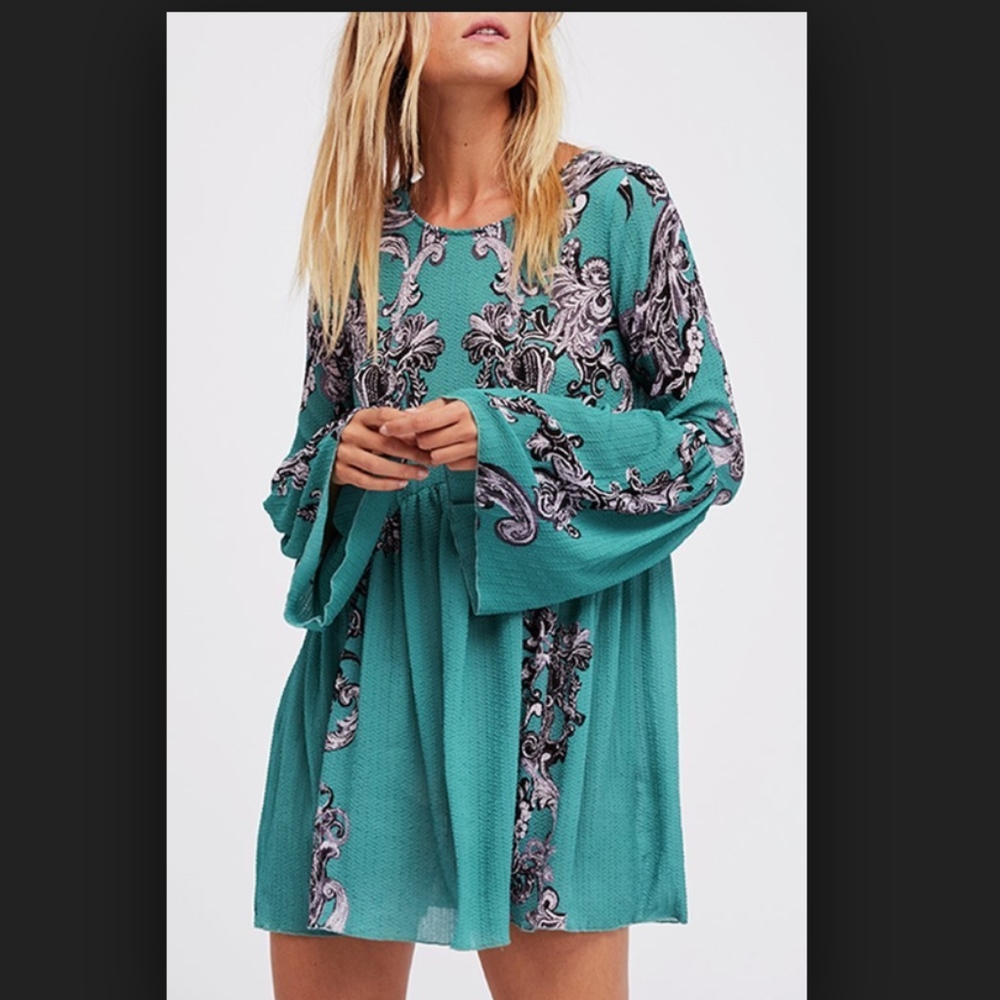 Free People | Printed Symphony Sheer Dress - Size - Picture 2 of 7